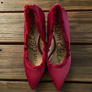 Sam Edelman Red/wine Satin Pumps - Size 10-